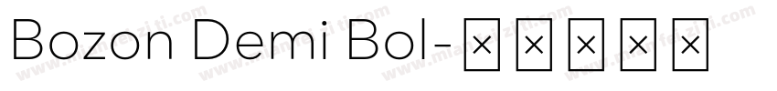 Bozon Demi Bol字体转换
